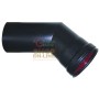 ELBOW ENAMEL PELLETS MM. 1 MATT BLACK 45 DEGREES DIAM. CM. 8