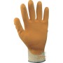 GLOVES COTTON POLYESTER PALM COVERED IN RUBBER ORANGE COLOR ECONOMIC SIZE 8 9 10