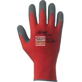 GLOVES IN CONTINUOUS THREAD NYLON LATEX COLOR RED GRAY