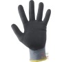 NYLON GLOVES PALM IMPREGNATED IN FOAMED NITRILE AERATED BACK COLOR GRAY BLACK SIZE 7 8 9 10