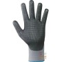 NYLON GLOVES PALM IMPREGNATED IN FOAMED NITRILE DOTTED AERATED BACK COLOR BLACK