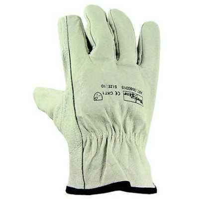 GLOVES IN FULL GRAIN OF WHITE COW