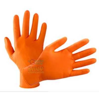 SUPER GRIP NITRILE GLOVES ORANGE PCS. 10