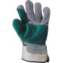 GLOVES SPLIT GROPPONE BACK CANVAS PALM GREEN REINFORCED TG 10