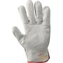 GUANTO FIORE BOVINA ORLATO DORSO CROSTA COLORE BIANCO TG 7 8 9 10 11