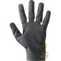 PU-IMPREGNATED SYNTHETIC FABRIC GLOVE POLYESTER BACK ADJUSTABLE ELASTICIZED WRIST
