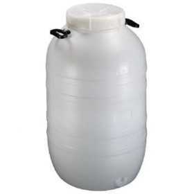 BOTTIGLIONE IN PLASTICA BIANCO BOCCA LARGA LT. 10 