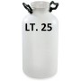 BOTTIGLIONE IN PLASTICA BOCCA LARGA BIANCO LT. 25 B.L. PLASTIM 