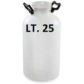 BOTTIGLIONE IN PLASTICA BOCCA LARGA BIANCO LT. 25 B.L. PLASTIM 