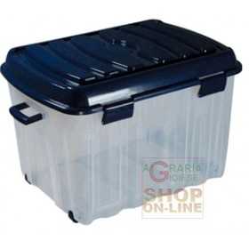 PLASTIC BIG VOYAGER BOX WITH WHEELS LID AND HANDLE LT. 142