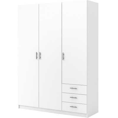 KIT ARMADIO SPRINT 3 ANTE E 3 CASSETTI BIANCO cm.147x50x200h