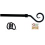 STICK KIT FOR CURTAINS IN ANTHRACITE IRON CURLY POINT CM.120-210
