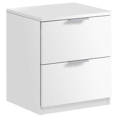 KIT COMODINO 2 CASSETTI BIANCO cm.46x38x34h