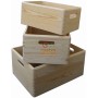 KIT THREE WOODEN BOXES PETUNIA MODEL 3 PIECES