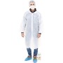 VISITOR KIT COMPOSED OF SHOE COVERS AND POLYTHENE WATERPROOF POLYPROPYLENE MASK AND CAP