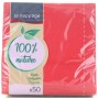 LE NAPPAGE TOVAGLIOLI 33x33 2 VELI 50 PEZZI COLORE ROSSO FESTA