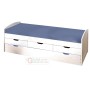 LETTO CON CASSETTI CONTENITORE E SECONDO LETTO INFERIORE AD ESTRAZIONE CM. 98x195x63H