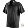 POLYESTER POLO SHIRT 3 BUTTONS SHORT SLEEVE 1 POCKET ON THE RIGHT SIDE COLOR BLACK TG M XXL