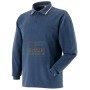LONG SLEEVE POLO SHIRT WITH TRICOLOR STRIPED COMBED COTTON BLUE COLOR TG. FROM SA XXL