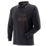 LONG SLEEVE POLO SHIRT WITH TRICOLOR STRIPED COMBED COTTON COLOR BLACK TG. FROM SA XXL