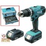 MAKITA DRILL WITH 2 18 VOLT LITHIUM BATTERIES HP457DWEX WITH ALUMINUM CASE