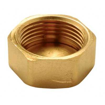 FEMALE CAP CAP IN YELLOW BRASS ART. 300 INCH. 1