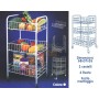 MAX TROLLEY WITH WHEELS 3 BASKETS WHITE