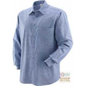 100% COTTON SHIRT CHAMBRAY FABRIC 130 GR MQ TG ML XL XXL