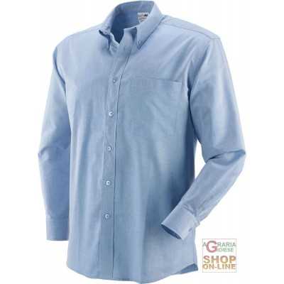 SHIRT 70% COTTON 30% POLYESTER GR 140 MQ LONG SLEEVE LIGHT BLUE
