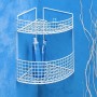 WHITE FILTEX BATHROOM SHELF CORNER UNIT 2 SHOWER SHELF