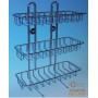 GRILLED SHELF IN GALVANIZED WIRE WITH 3 CHROME SHELVES FOR KITCHEN CABINET DFW0225S