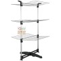 METALTEX CYCLONE VERTICAL CLOTHING RACK WITH THREE FLOORS EXTENSION MT. 40