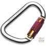 MOSCHETTONE IN LEGA LEGGERA ANODIZZATA CHIUSURA TWIST LOCK APERTURA 25 MM COLORE GRIGIO