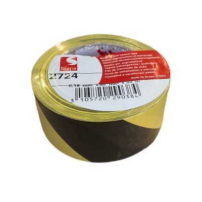 Nastro Segnaletico adesivo 2724 nero giallo mm. 50x33mt. SCAPA