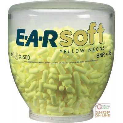 CHARGE OF 500 PAIRS EARSOFT YELLOW NEON CAPS FOR ONE TOUCH