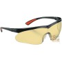 STAINLESS GLASSES BLACK FRAME YELLOW LENSES ANTI-SCRATCH AND ANTI-FOG TREATMENT