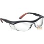 STAINLESS GLASSES BLACK ORANGE FRAME CLEAR LENSES ANTI-SCRATCH AND ANTI-FOG TREATMENT
