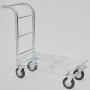 CARRELLO A PIANETTA IN FILO ZINCATO CON QUATTRO RUOTE 