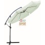 WHITE ALU-BANANA UMBRELLA WITH DECENTRALIZATION MT. 3.5