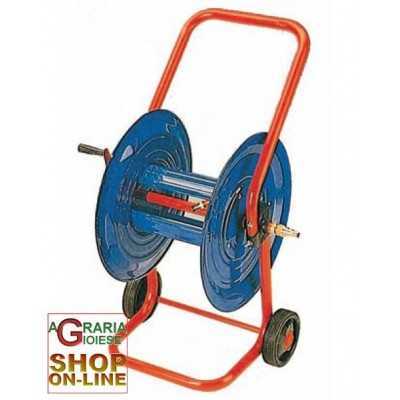 CARRELLO AVVOLGITUBO IN METALLO PER TUBO GIARDINAGGIO MT. 100 