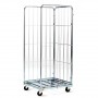 CARRELLO CON 3 SPONDE ZINCATO ROLL CONTAINER CM. 80x71x180h