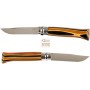 OPINEL KNIFE STAINLESS STEEL N. 8 THREE CONTINENTS WITH HANDLE IN EBONY, WOOD AND ROSEWOOD