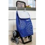 GIMI TRIS FLORAL BLUE HANGING TROLLEY WITH 6 WHEELS