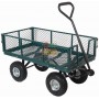 CART MULTIPURPOSE TROLLEY WITH SIDES AND FOUR-WHEEL HANDLEBAR