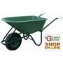 WHEELBARROW 100-GREEN PLASTIC TANK 100LT
