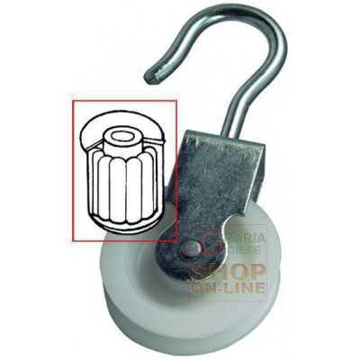 PULLEY WITH GALVANIZED BEARING NYLON SWIVEL DIAMETER MM. 50