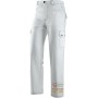 TROUSERS 100% SANFORIZED COTTON GR 250 MULTI-POCKET SEAMS IN CONTRAST COLOR WHITE SIZE S XXL