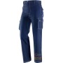 PANTALONE 98% COTONE SANFORIZZATO 2% LYCRA GR 250 ELASTICIZZATO BICOLORE BLU AZZURRO TG S M L XL XXL