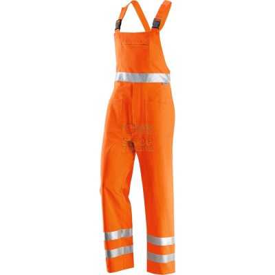 TROUSERS WITH DUNGAREES ORANGE REFLEX HIGH VISIBILITY SIZE TG. 46 TO 60