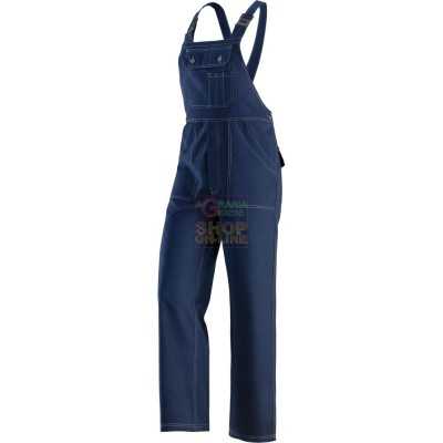 WORK TROUSERS WITH BIB MADE WITH 100% COTTON FABRIC TG. SA XXL